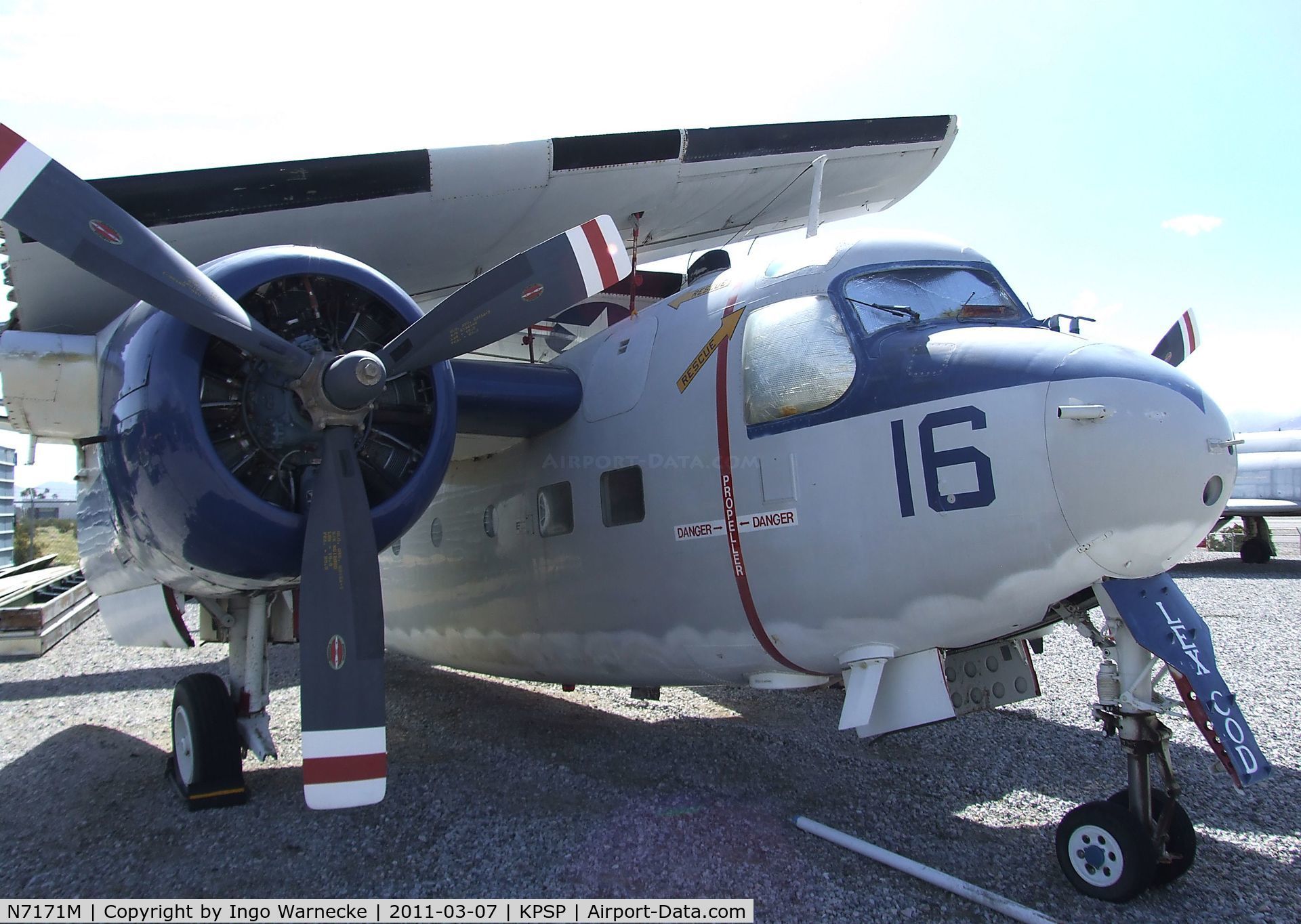 N7171M, Grumman C-1A Trader C/N G-96-78, Grumman C-1A Trader at the Palm Springs Air Museum, Palm Springs CA
