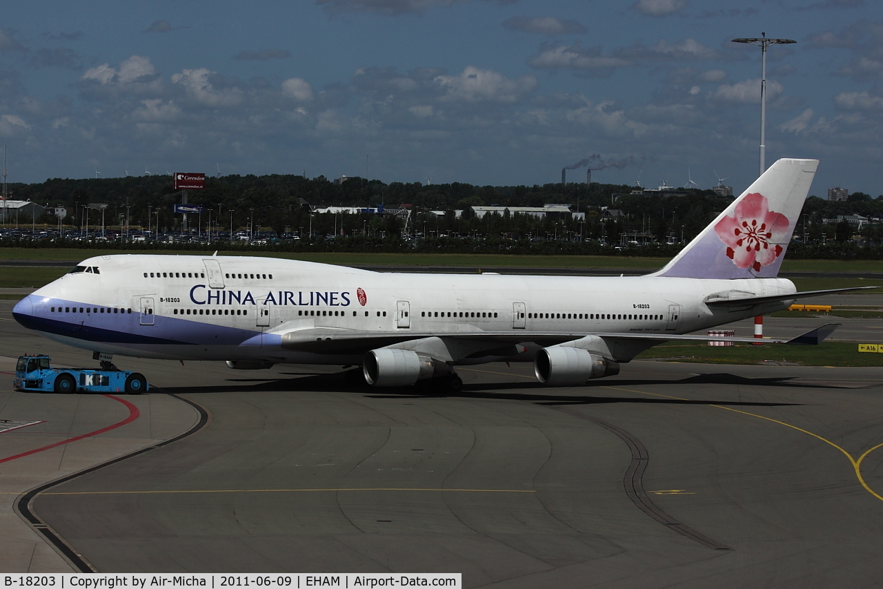 B-18203, Boeing 747-409 C/N 28711, China Airlines