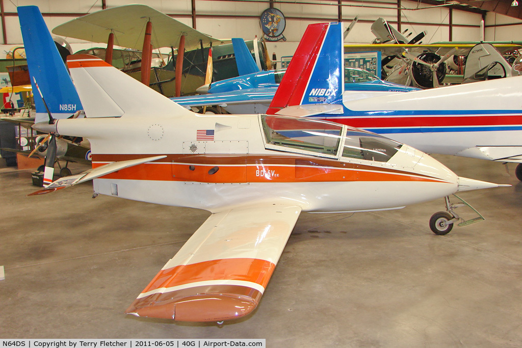 N64DS, Bede BD-5VEE C/N 1154, Sauser Donald J BD-5VEE, c/n: 1154 displayed at Planes of Fame , Valle AZ