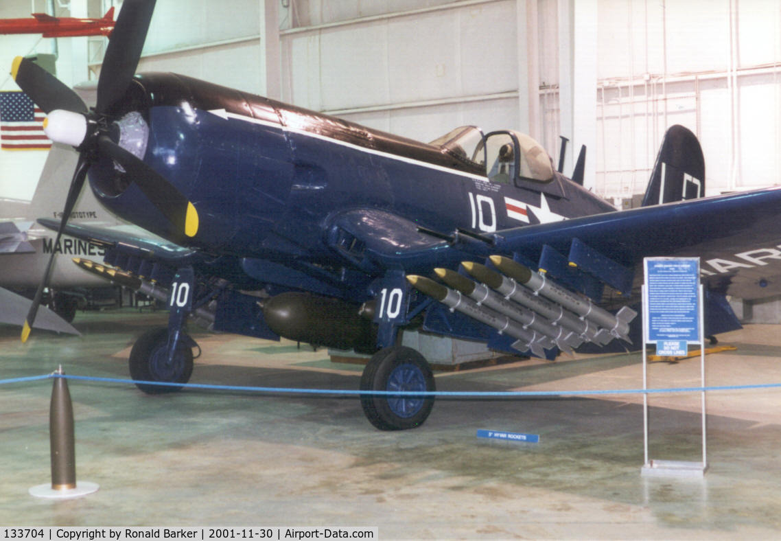 133704, 1953 Vought F4U-7 Corsair C/N Not found 133704, USS Alabama Memorial Aircraft Park