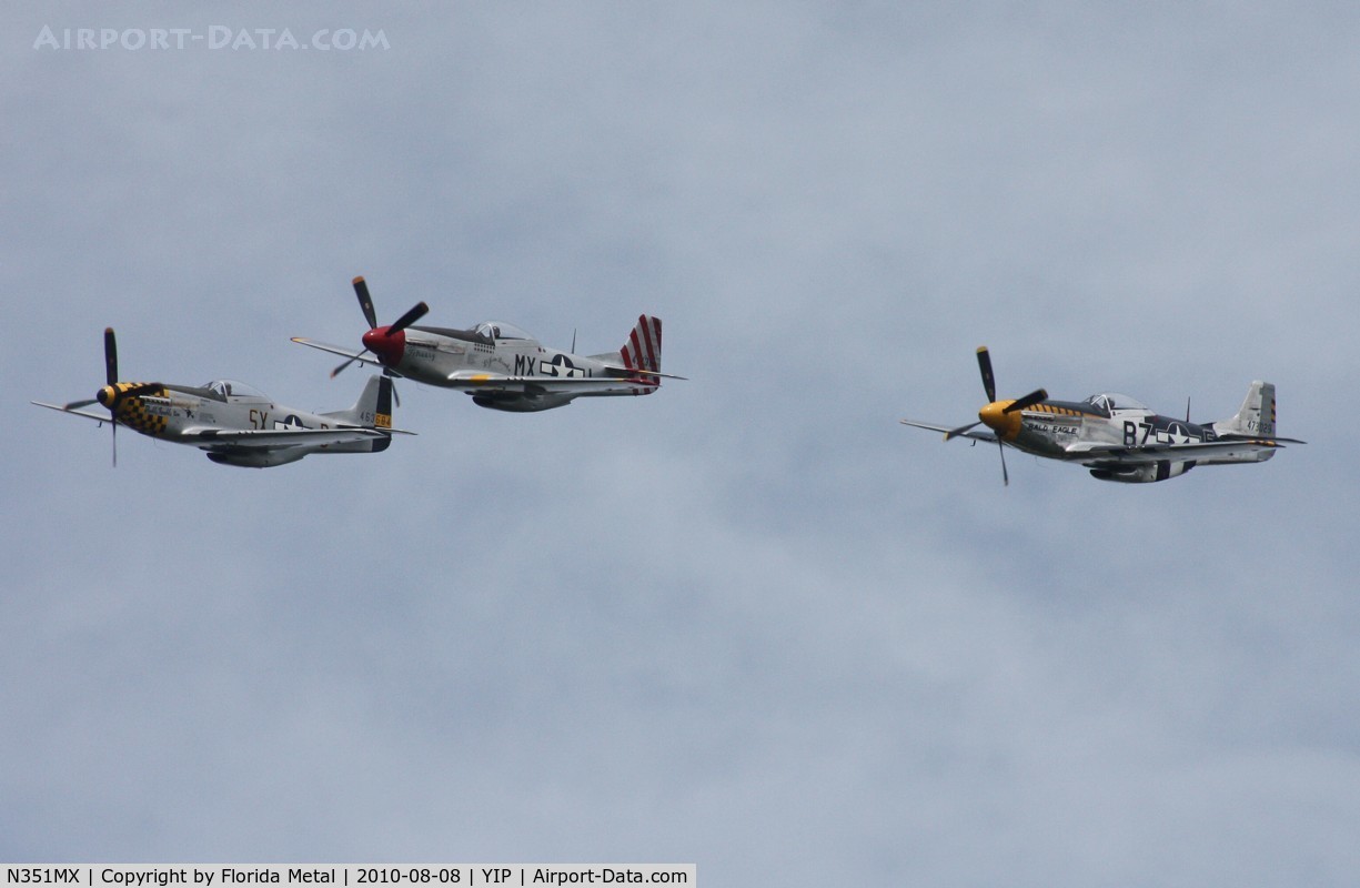 N351MX, 1944 North American P-51D Mustang C/N 122-40931 (44-74391), February with Bald Eagle and Double Trouble Too