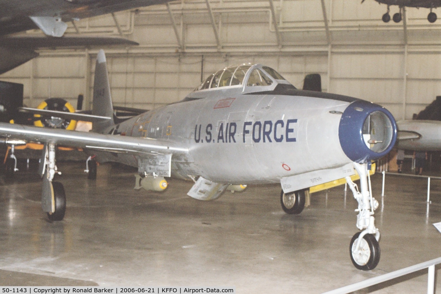 50-1143, 1950 Republic F-84E-20-RE Thunderjet C/N Not found 50-1143, National Museum of the Air Force