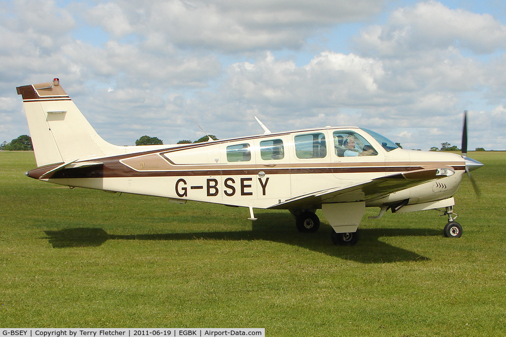 G-BSEY, 1981 Beech A36 Bonanza 36 C/N E-1873, 1981 Beech BEECH A36, c/n: E-1873 at Sywell