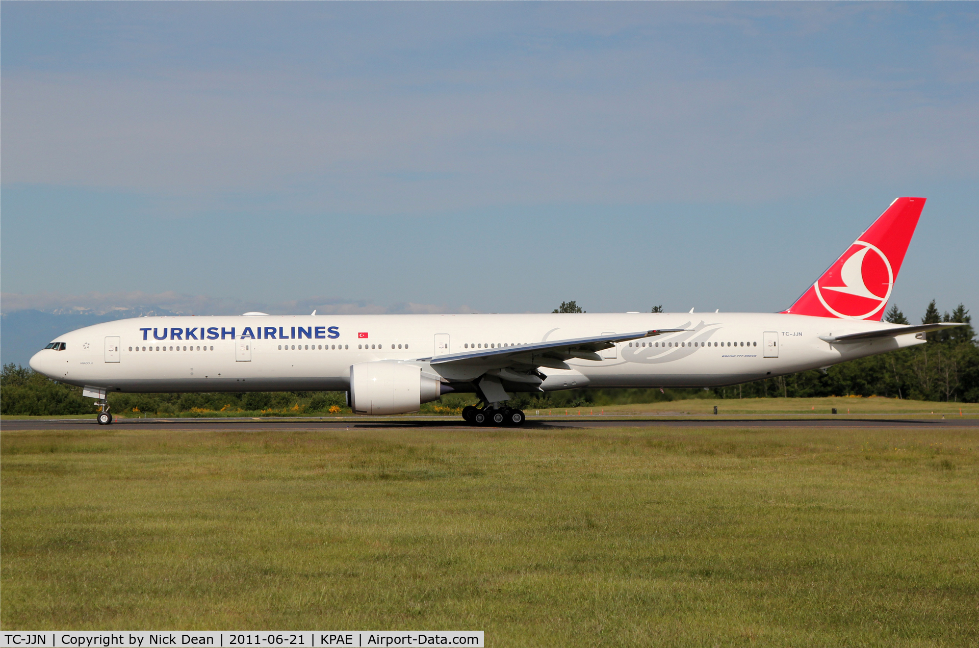 TC-JJN, 2011 Boeing 777-3F2/ER C/N 40795, KPAE/PAE Boeing 135 taxying fro departure on a test flight