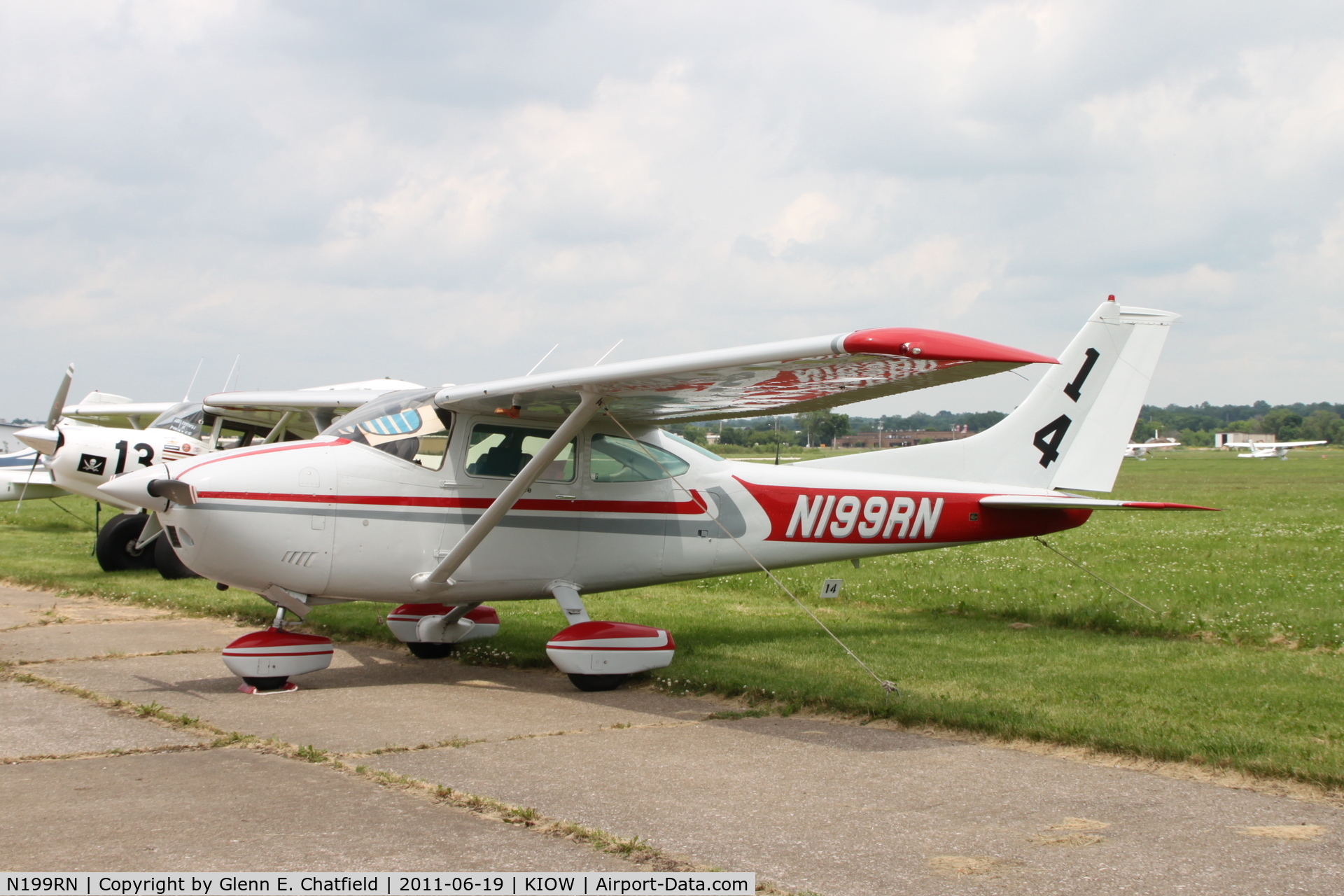 N199RN, 1977 Cessna 182Q Skylane C/N 18266079, In town for the 99s' Air Race Classic. Iowa City starting point dropped due to weather.