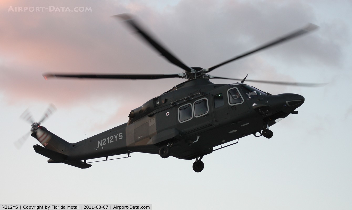N212YS, AgustaWestland AW-139 C/N 41237, AW139 military prototype leaving Heliexpo Orlando
