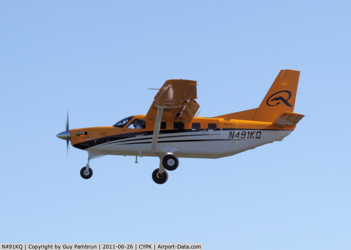 N491KQ, 2007 Quest Kodiak 100 C/N 100-0001, Landing