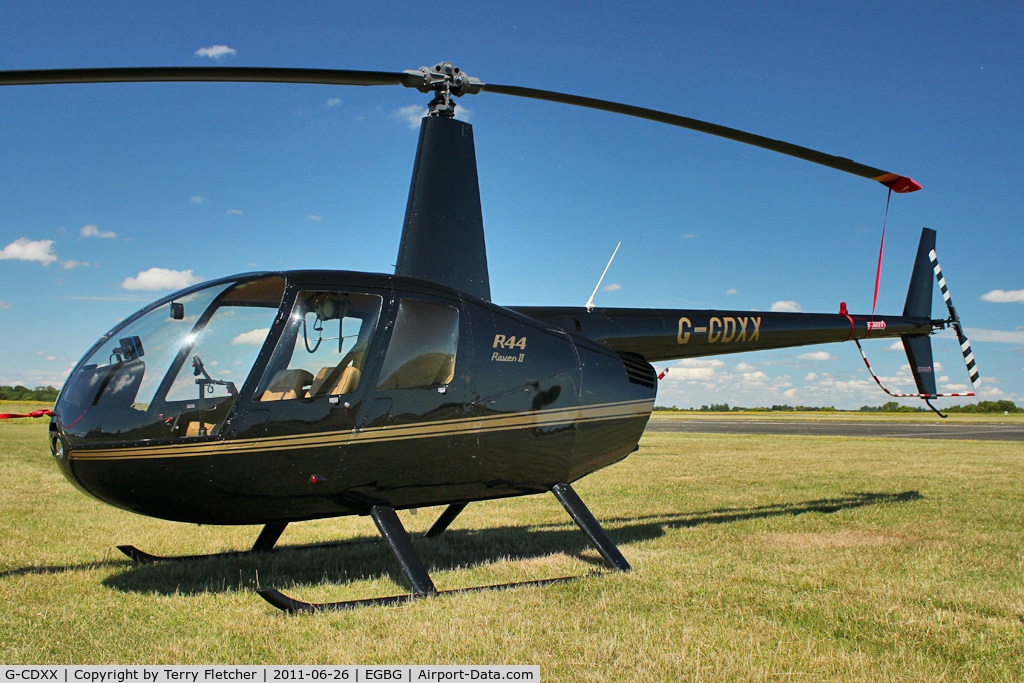 G-CDXX, 2005 Robinson R44 Raven II C/N 10624, 2005 Robinson Helicopter Co Inc ROBINSON R44 II, c/n: 10624 at Leicester
