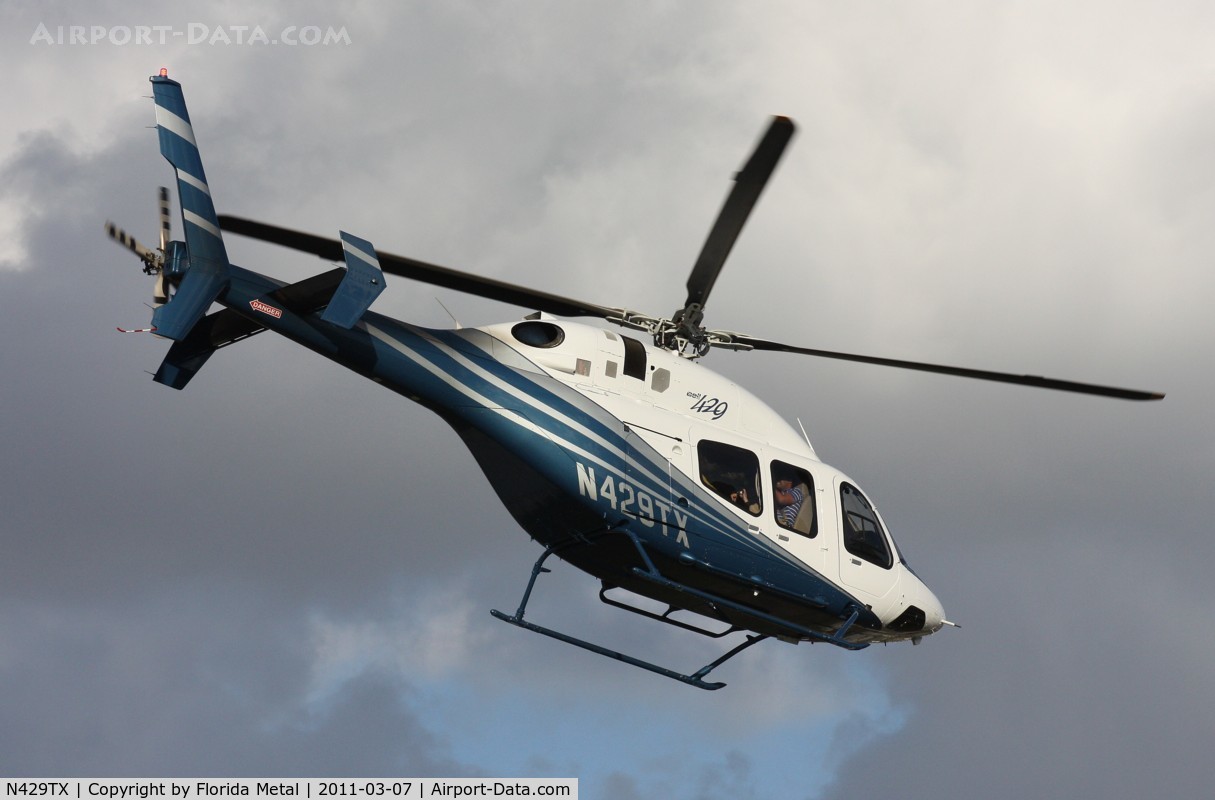 N429TX, Bell 429 GlobalRanger C/N 57018, Bell 429 leaving heliexpo Orlando