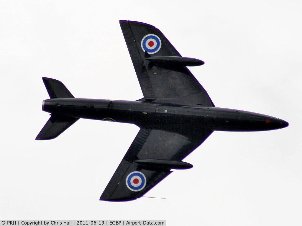 G-PRII, 1955 Hawker Hunter PR.11 C/N 41H-670690, displaying at the Cotswold Airshow 2011