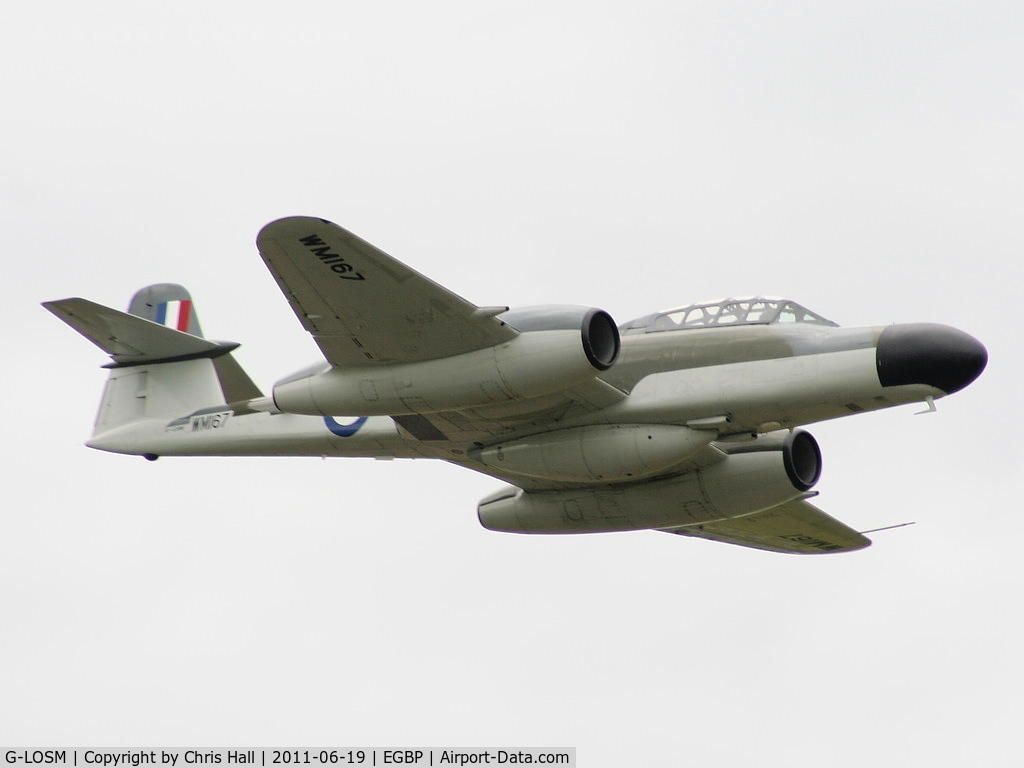 G-LOSM, 1952 Gloster Meteor NF.11 C/N S4/U/2342, Aviation Heritage Gloster Meteor displaying at the Cotswold Airshow 2011