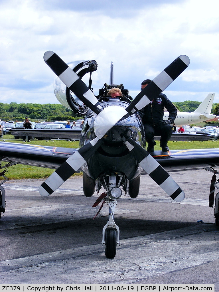 ZF379, 1992 Short S-312 Tucano T1 C/N S122/T93, on static display at the Cotswold Airshow