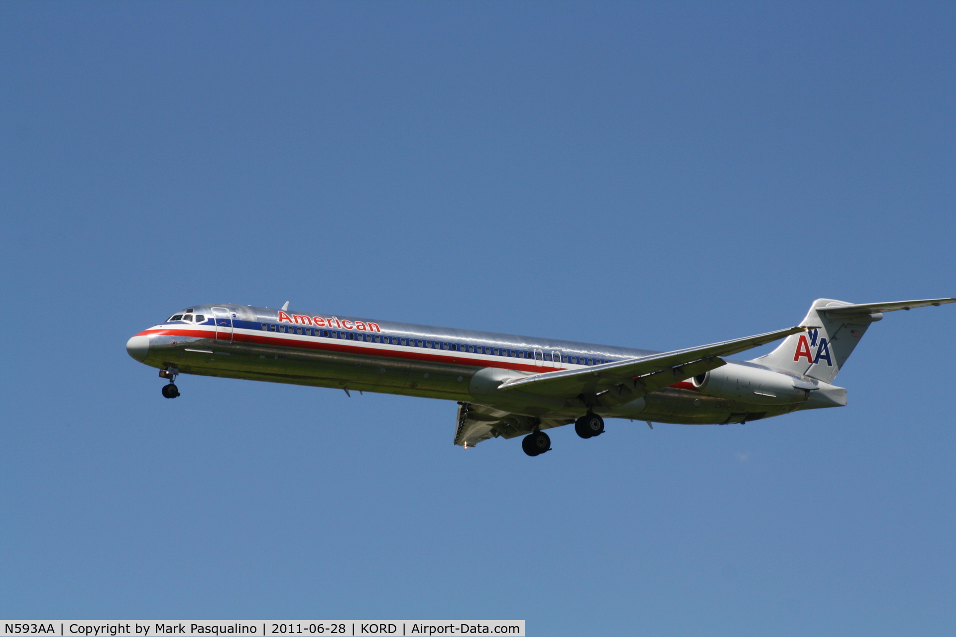 N593AA, 1991 McDonnell Douglas MD-83 (DC-9-83) C/N 53256, MD-83