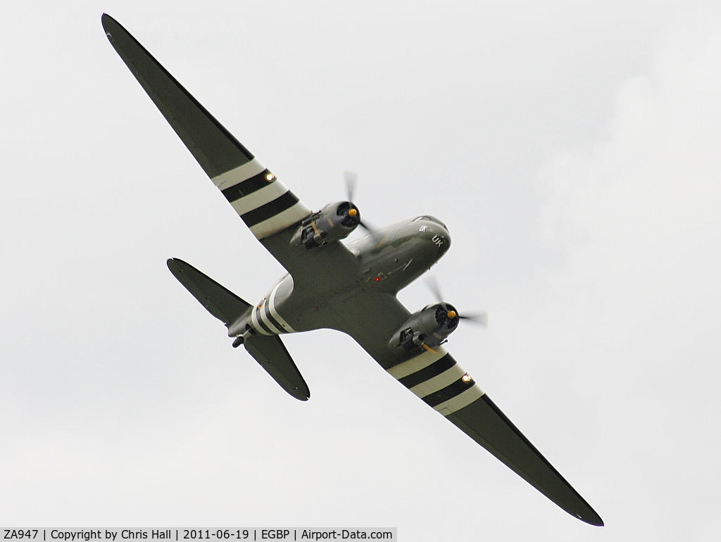 ZA947, 1943 Douglas C-47A-60-DL Dakota III C/N 10200, BBMF Dakota displaying at the Cotswold Airshow in its new colour scheme