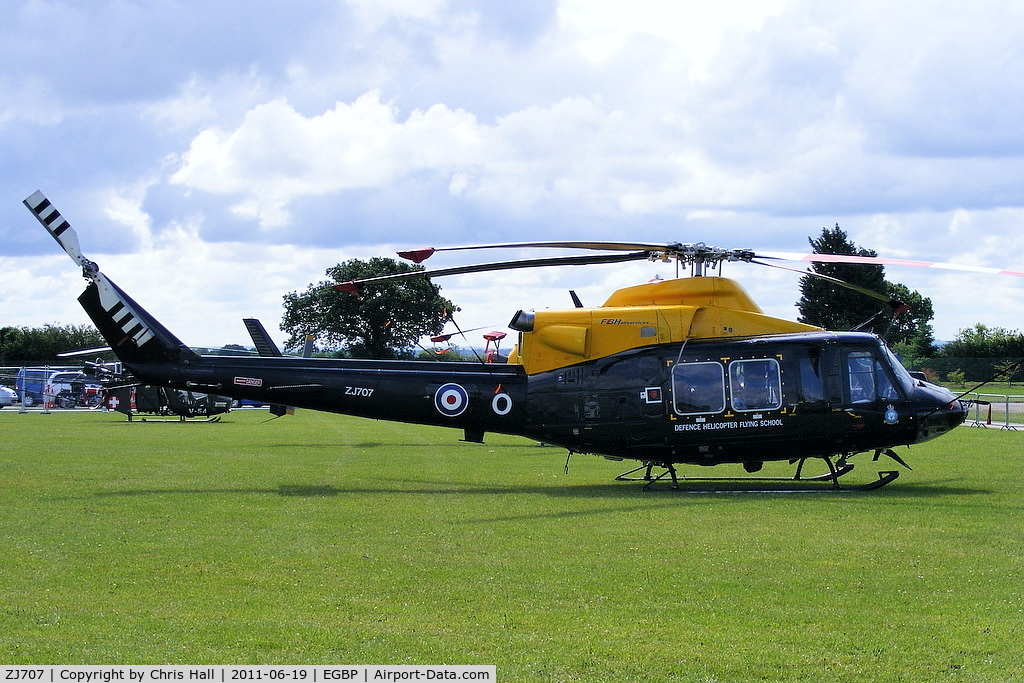 ZJ707, 2002 Bell 412EP Griffin HT1 C/N 36297, Defence Helicopter Flying School	Griffin on static display at the Cotswold Airshow