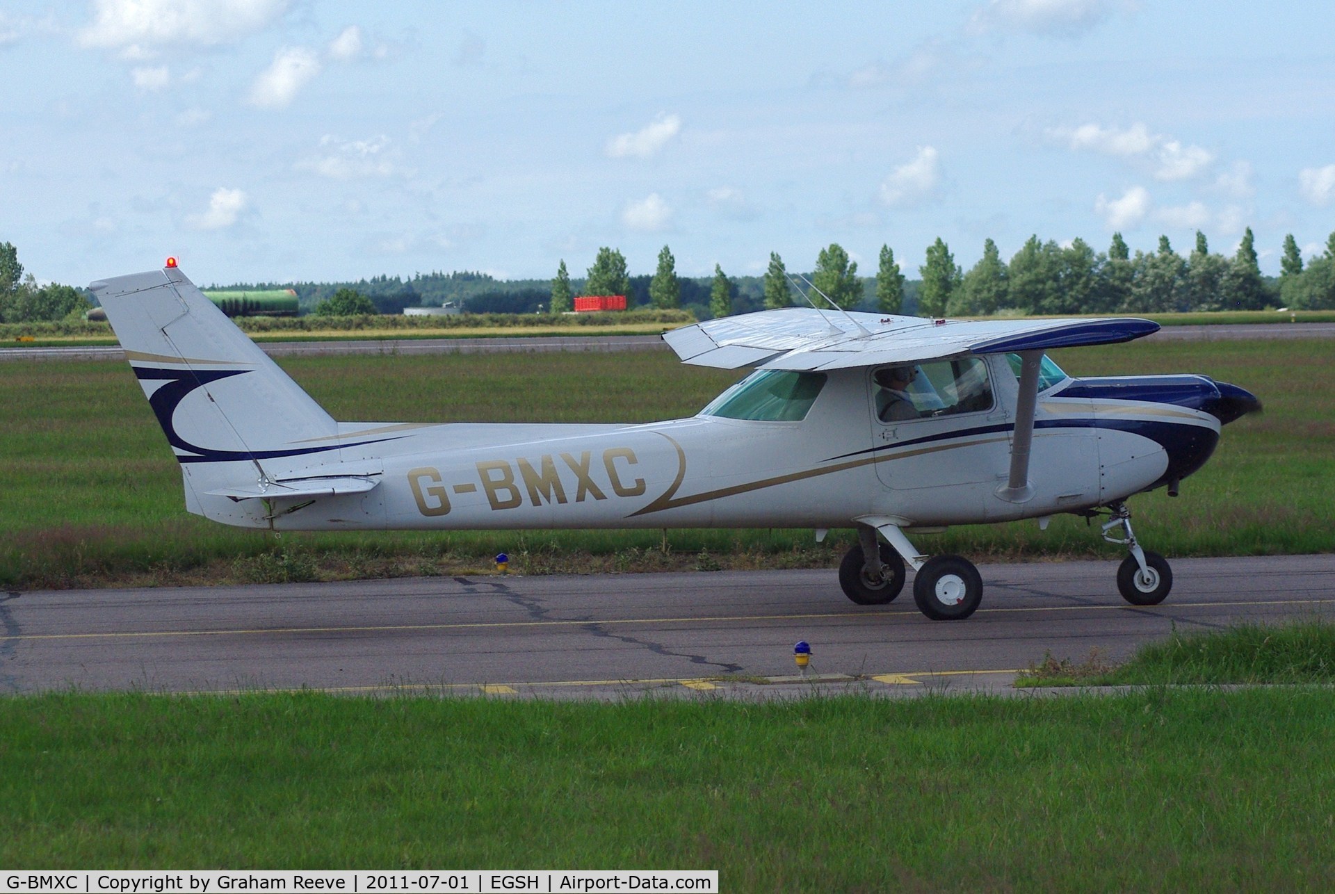 G-BMXC, 1977 Cessna 152 C/N 152-80416, About to depart on 27.