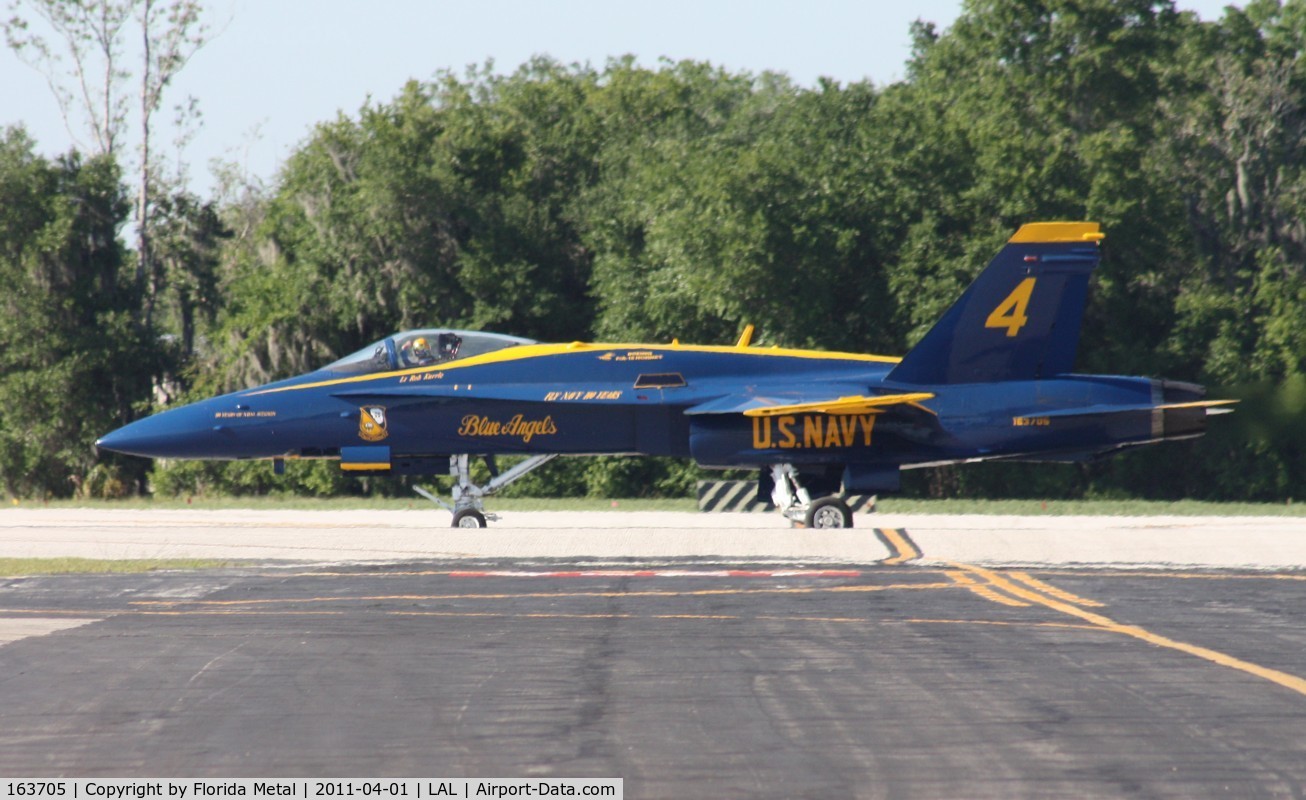 163705, 1988 McDonnell Douglas F/A-18C Hornet C/N 0767/C067, Blue Angel 4