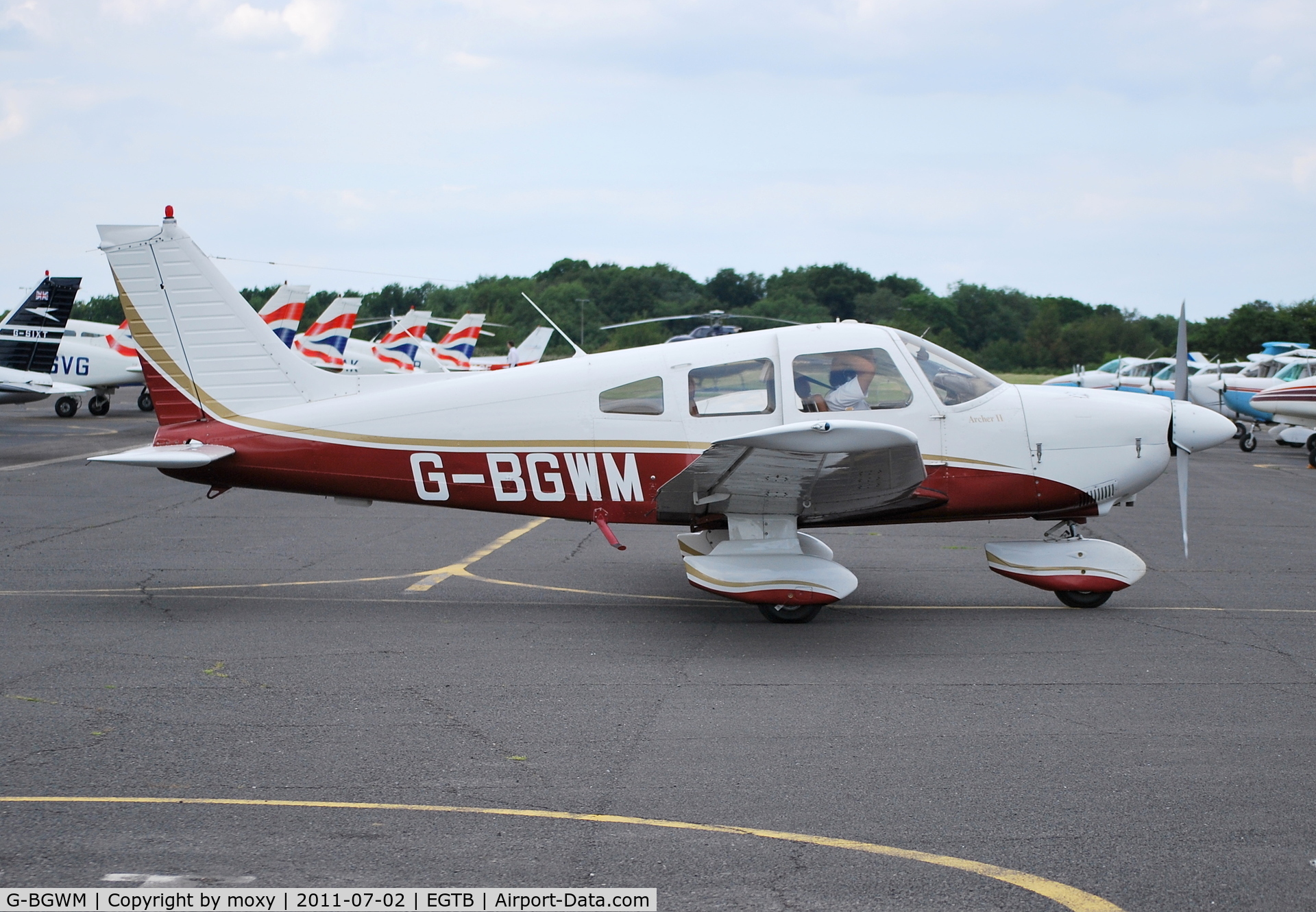 G-BGWM, 1979 Piper PA-28-181 Cherokee Archer II C/N 28-7990458, Cherokee Archer II at Wycombe Air Park. Ex N2817Y.