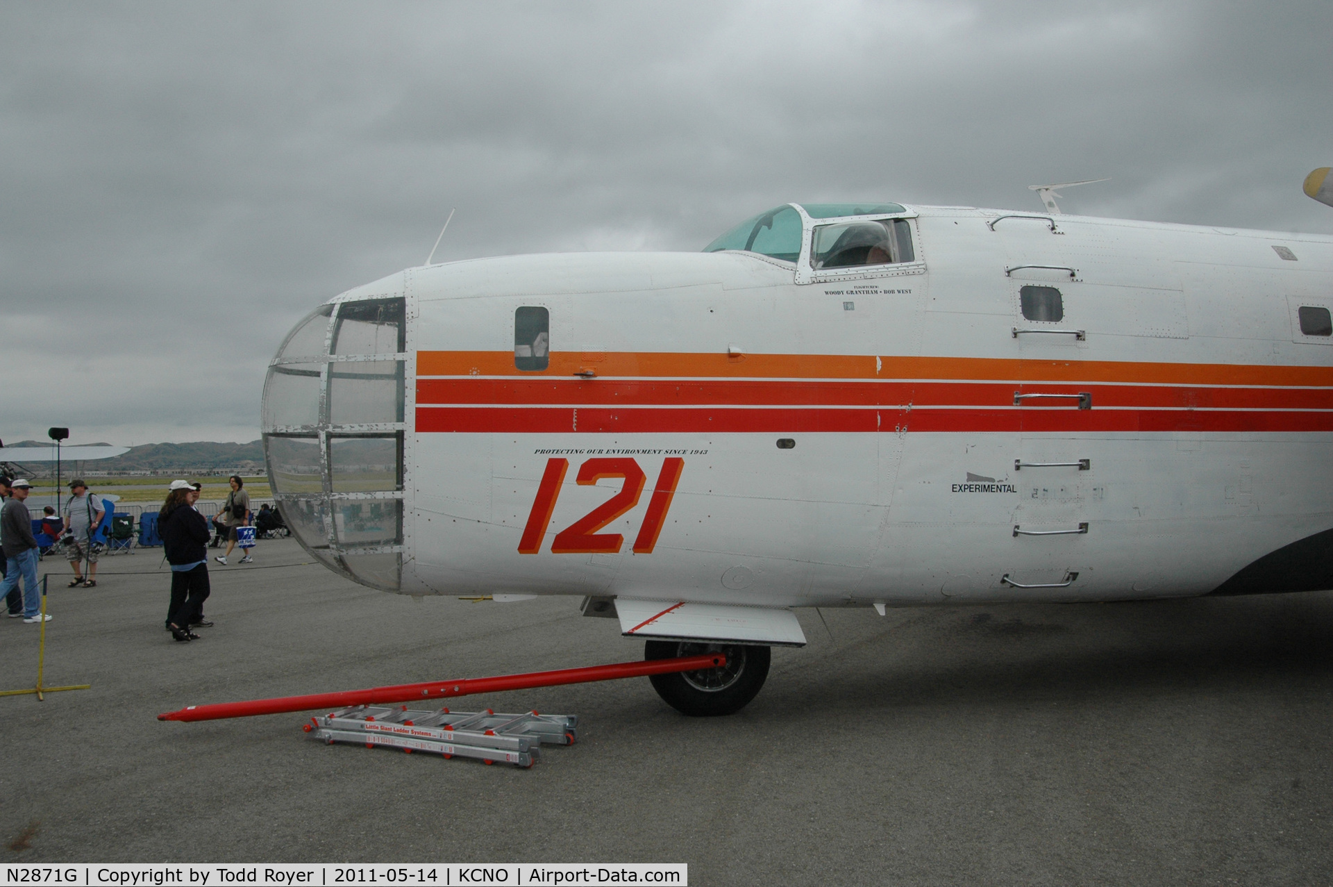 N2871G, Consolidated Vultee P4Y-2 Privateer C/N 66302, On display at the Chino Airshow 2011