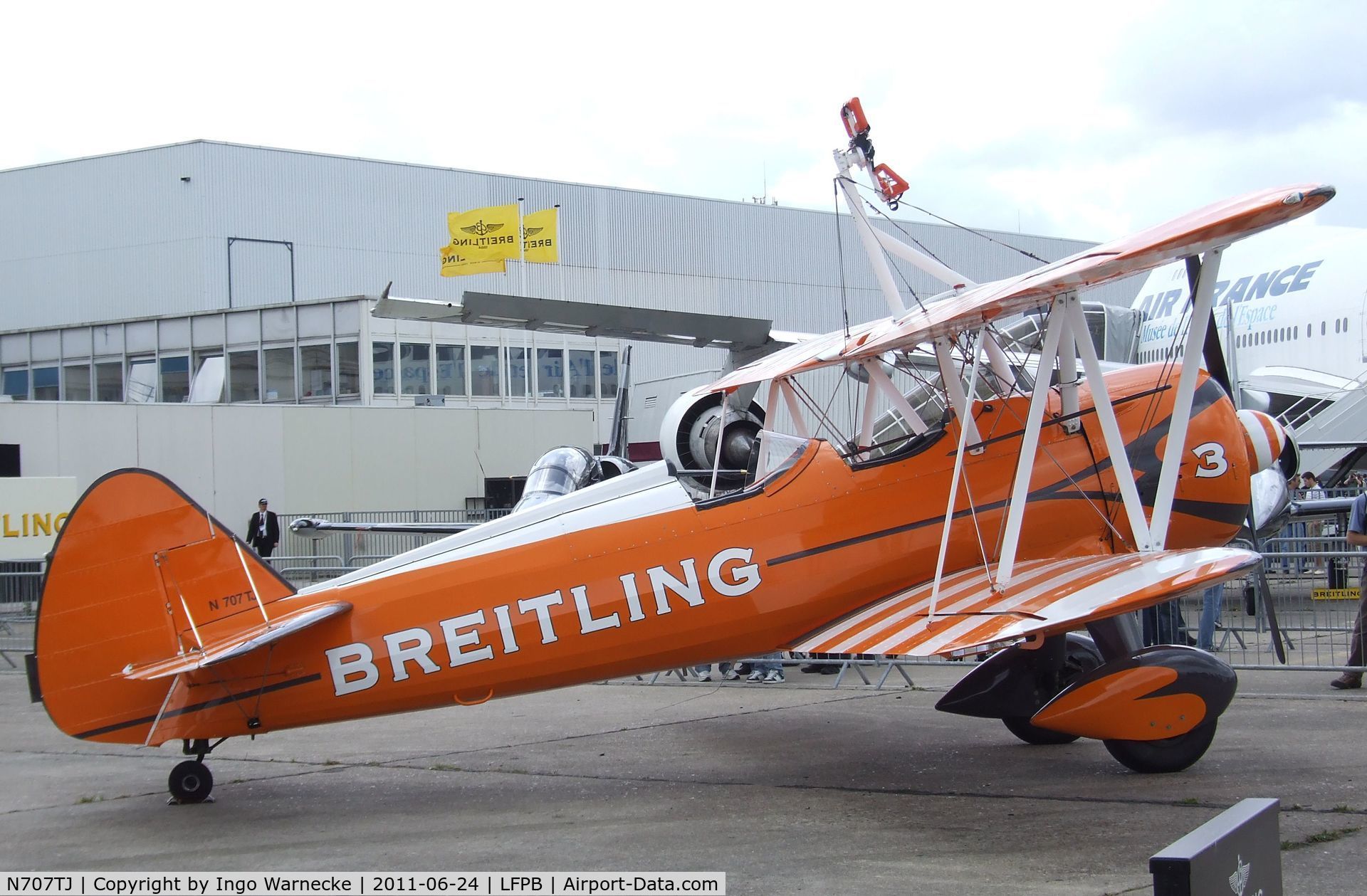 N707TJ, 1943 Boeing A75N1(PT17) C/N 75-950, Boeing A75N1 (Stearman PT-17) at the Aerosalon 2011, Paris