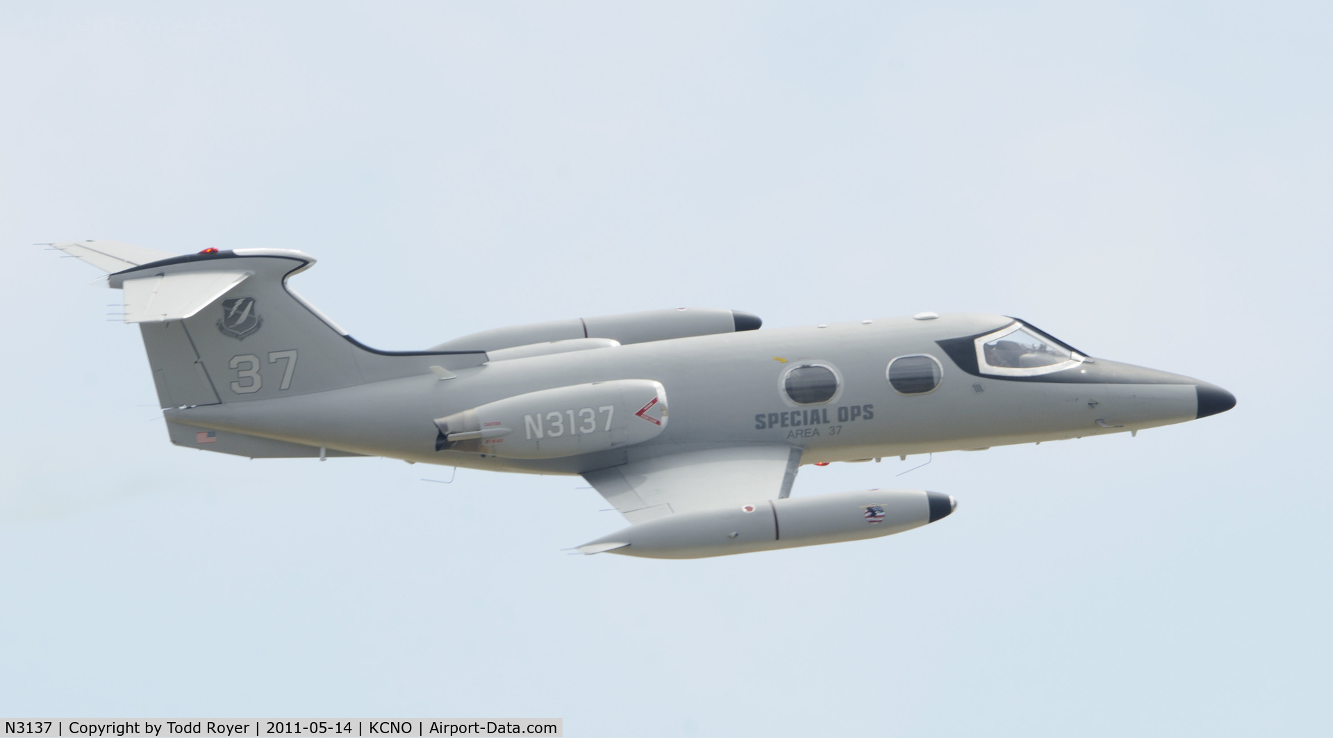 N3137, 1966 Learjet 24 C/N 123, Perfroming at Chino Airshow 2011