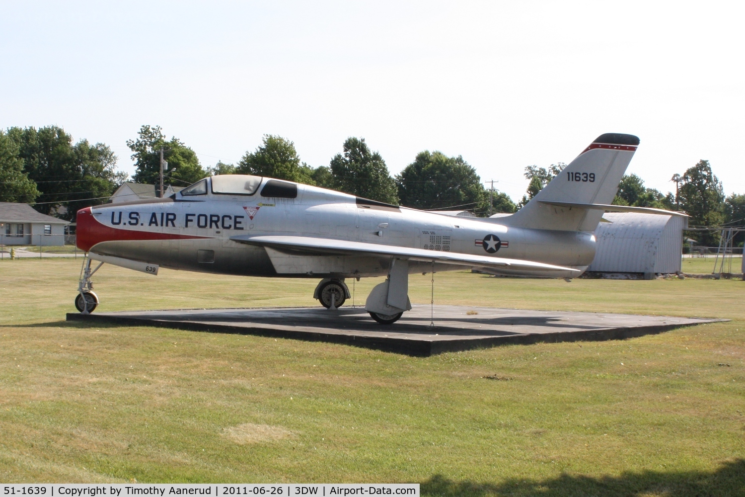 51-1639, 1954 Republic F-84F Thunderstreak C/N Not found 51-1639, 1954 Republic F-84F-25-RE, c/n: 51-1639