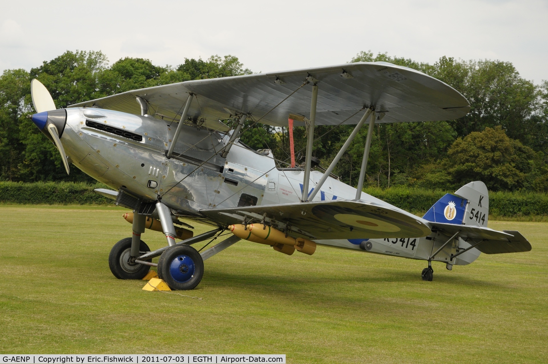 G-AENP, 1935 Hawker Hind C/N 41H/81902, 3. K5414 at Shuttleworth Military Pagent Air Display, July 2011