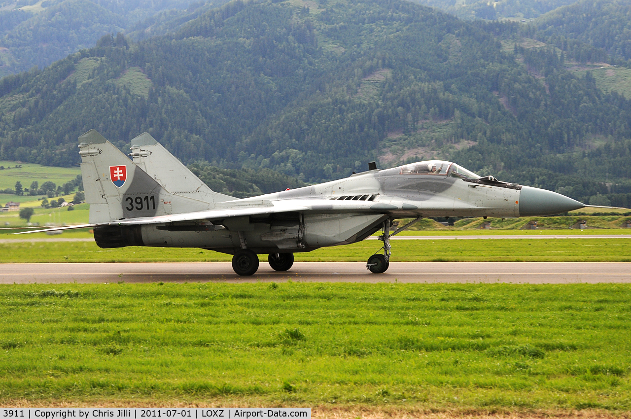 3911, Mikoyan-Gurevich MiG-29AS C/N 2960532039, Slovakian Air Force MiG 29