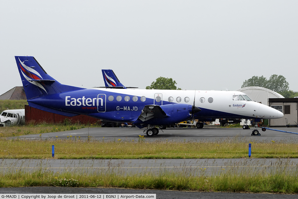 G-MAJD, 1992 British Aerospace Jetstream 41 C/N 41006, Humberside flightline at Eastern Airways maintenance plant.