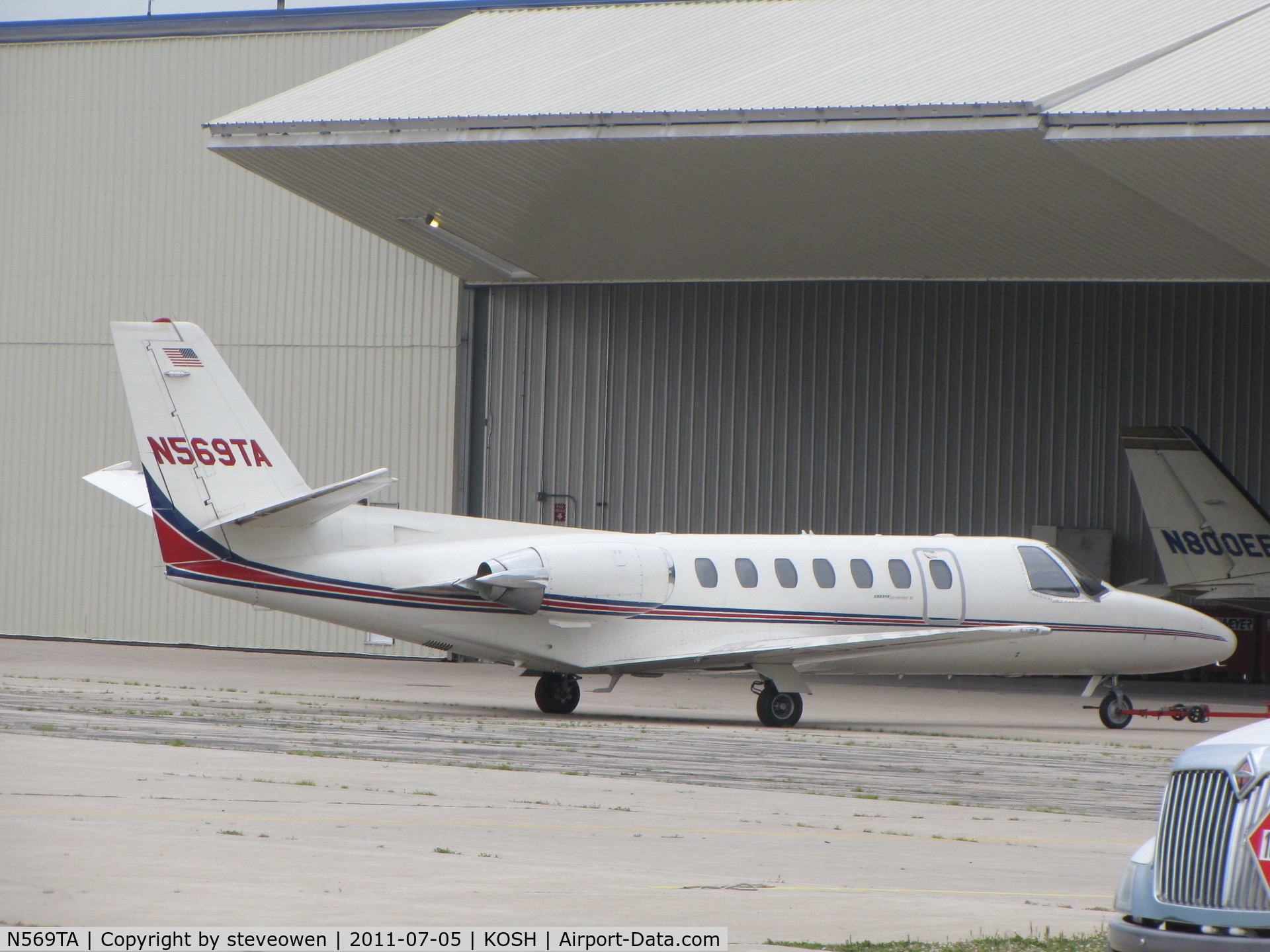 N569TA, 1989 Cessna 560 Citation V C/N 560-0006, At it's home base of Oshkosh