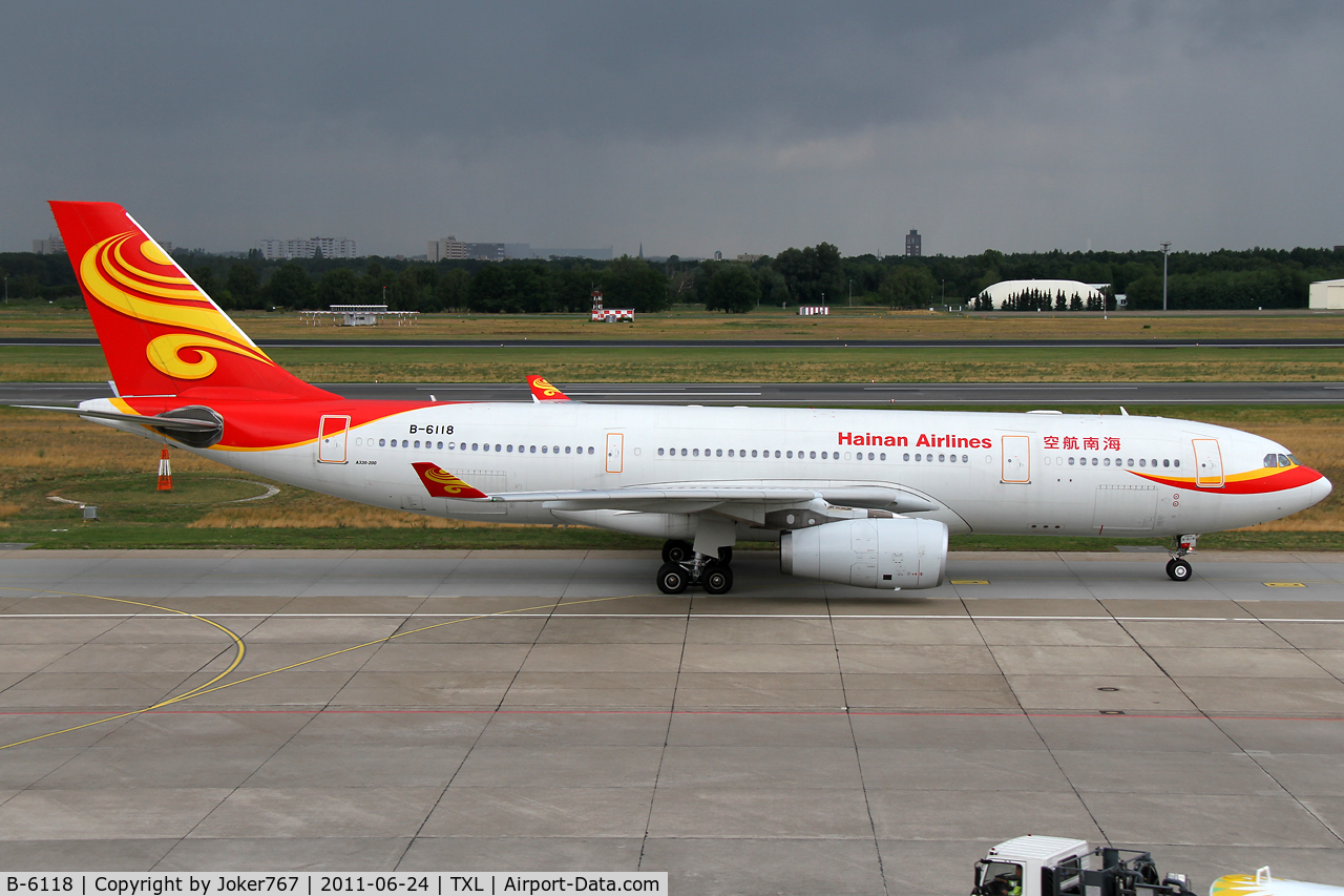 B-6118, 2007 Airbus A330-243 C/N 881, Hainan Airlines