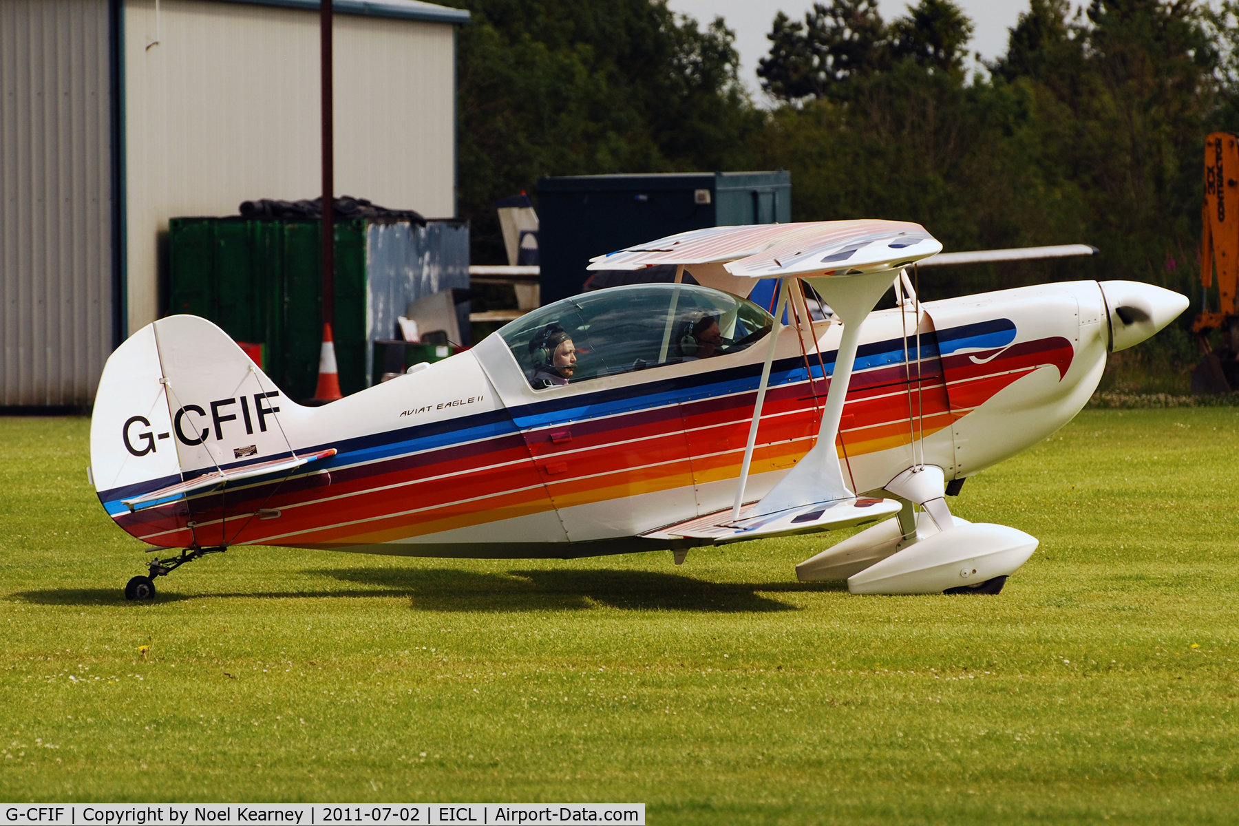 G-CFIF, Christen Eagle II C/N BEERS-0001, Attending the Clonbullogue Fly-in July 2011.