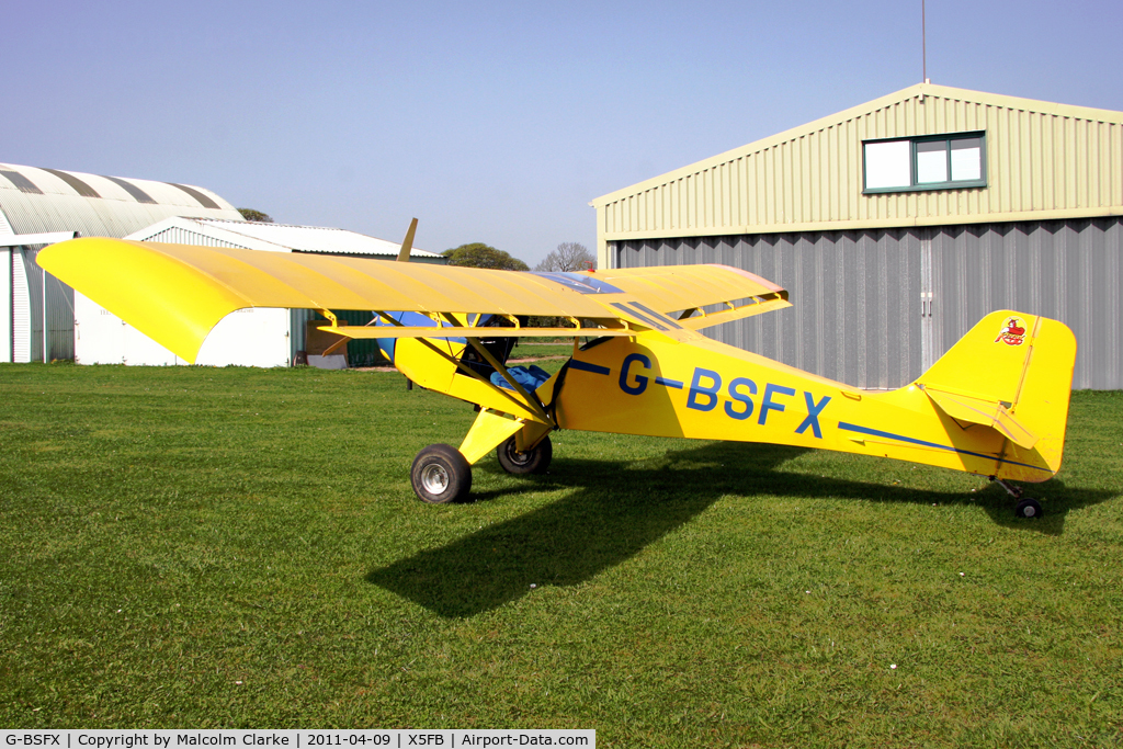 G-BSFX, 1990 Denney Kitfox Mk2 C/N PFA 172-11723, Denney Kitfox Mk2 at Fishburn Airfield in April 2011.