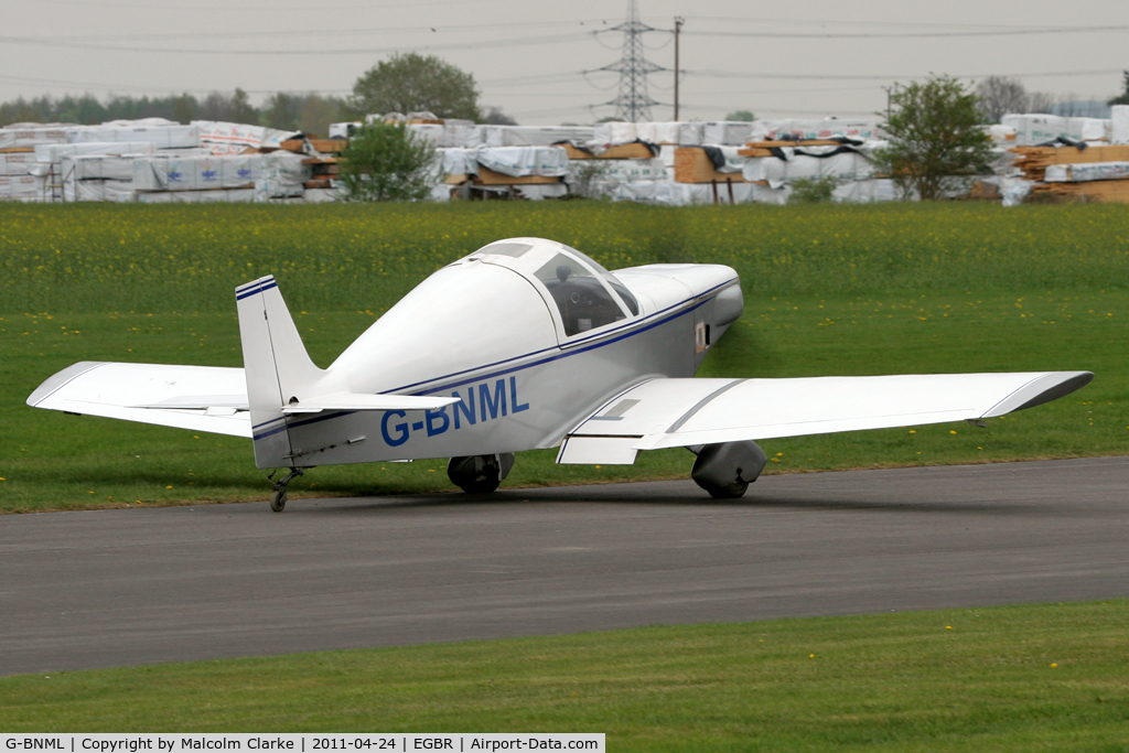 G-BNML, 1996 Rand KR-2 C/N PFA 129-11240, Rand KR-2 at Breighton Airfield in April 2011.