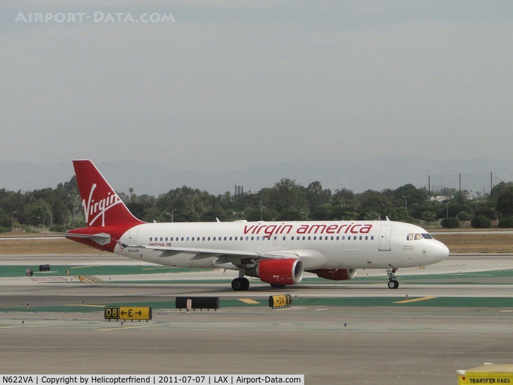 N622VA, 2006 Airbus A320-214 C/N 2674, California Dreaming taxiing to runway 24L for take off