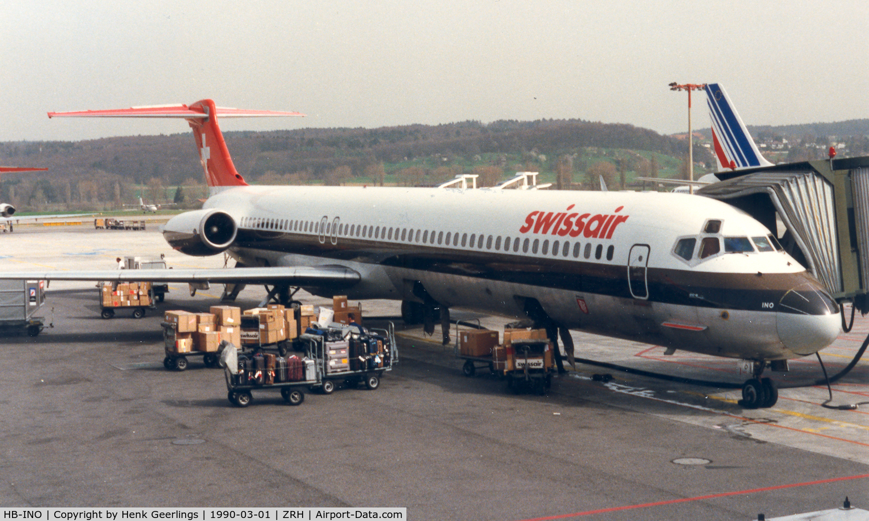 HB-INO, 1981 McDonnell Douglas MD-81 (DC-9-81) C/N 48013, Swissair