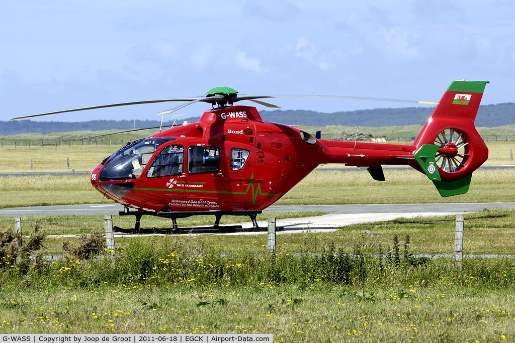 G-WASS, 2009 Eurocopter EC-135T-2+ C/N 0745, Wales Air Ambulance 'Funded by the people of Wales'