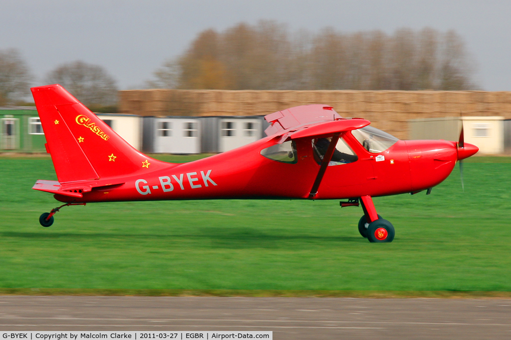 G-BYEK, 2000 Stoddard-Hamilton GlaStar GS-1 C/N PFA 295-13087, Stoddard-Hamilton GlaStar at Breighton Airfield in March 2011.