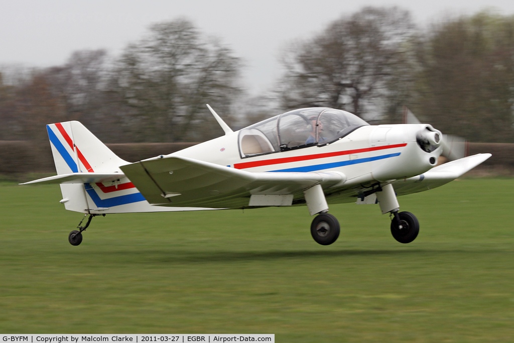 G-BYFM, 2000 Jodel DR-1050 M1 Excellence Replica C/N PFA 304-13237, CEA DR-1050M-1 Sicile Record at Breighton Airfield in March 2011.