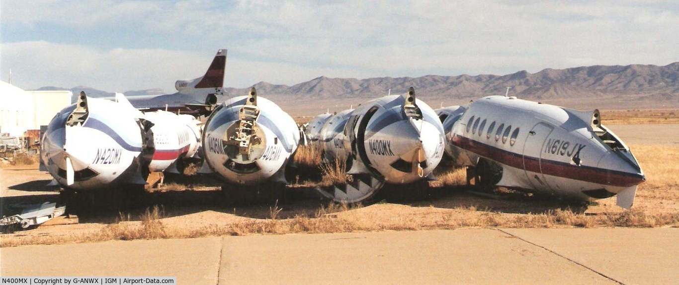 N400MX, 1984 British Aerospace BAe Jetstream 3101 C/N 624, Scrapped fuselage. Kingman AZ 2002