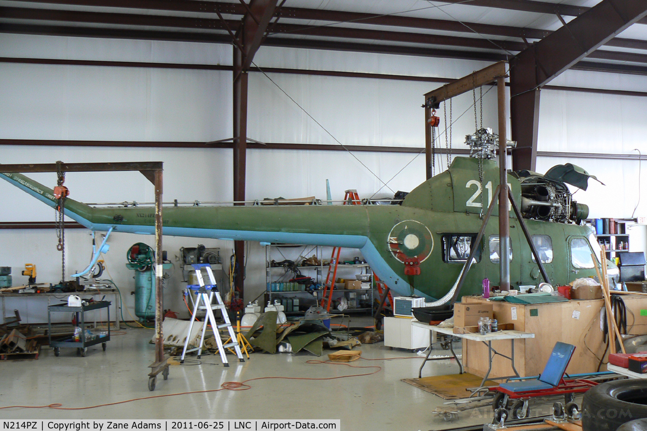 N214PZ, Mil Mi-2 Hoplite C/N 515303087, In the Cold War Air Museum hanger at Lancaster Municipal Airport