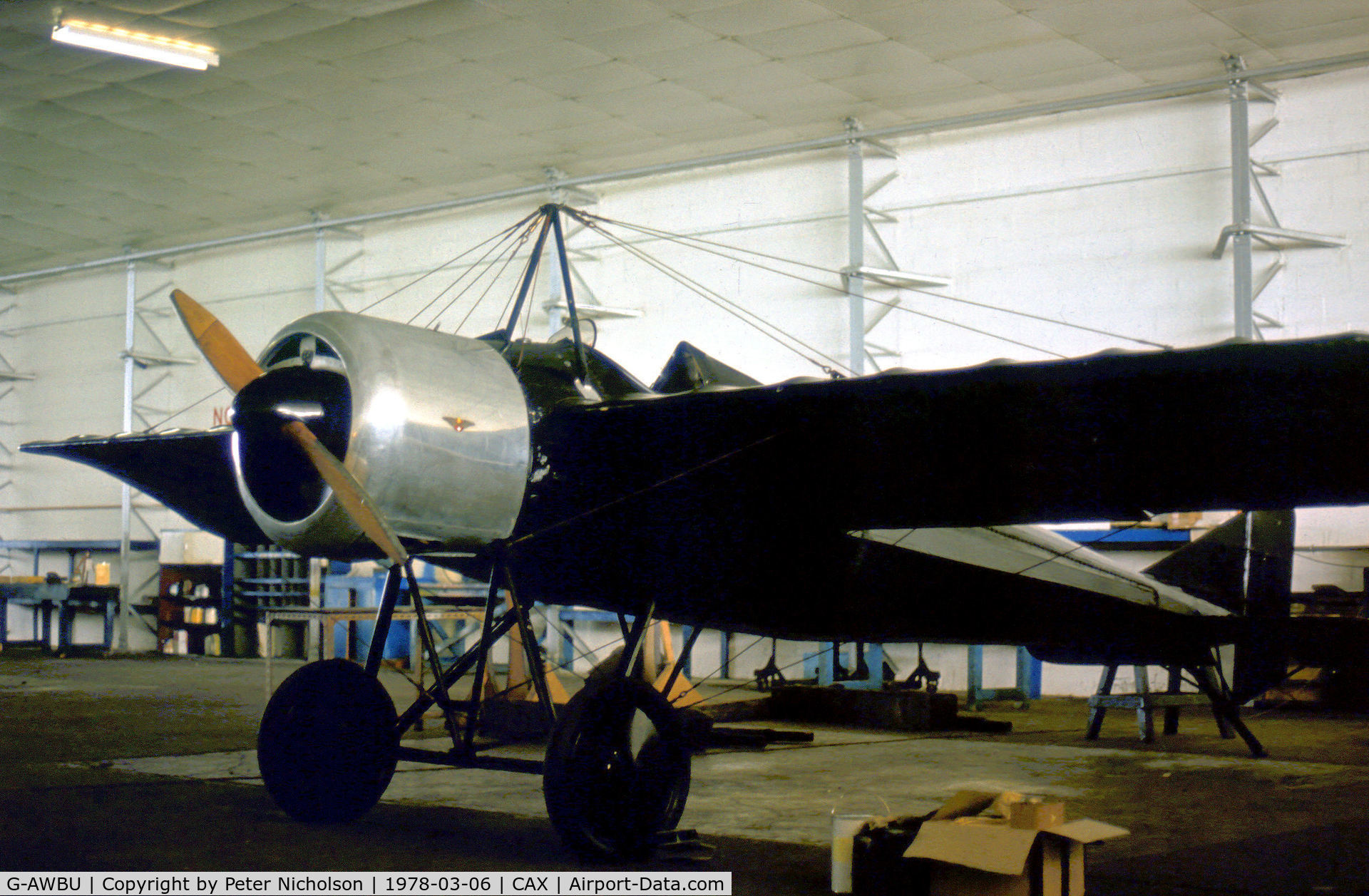 G-AWBU, 1970 Morane-Saulnier N Bullet Replica C/N PPS/REP/7, Morane Saulnier Type N replica as seen at Carlisle in the Spring of 1978.