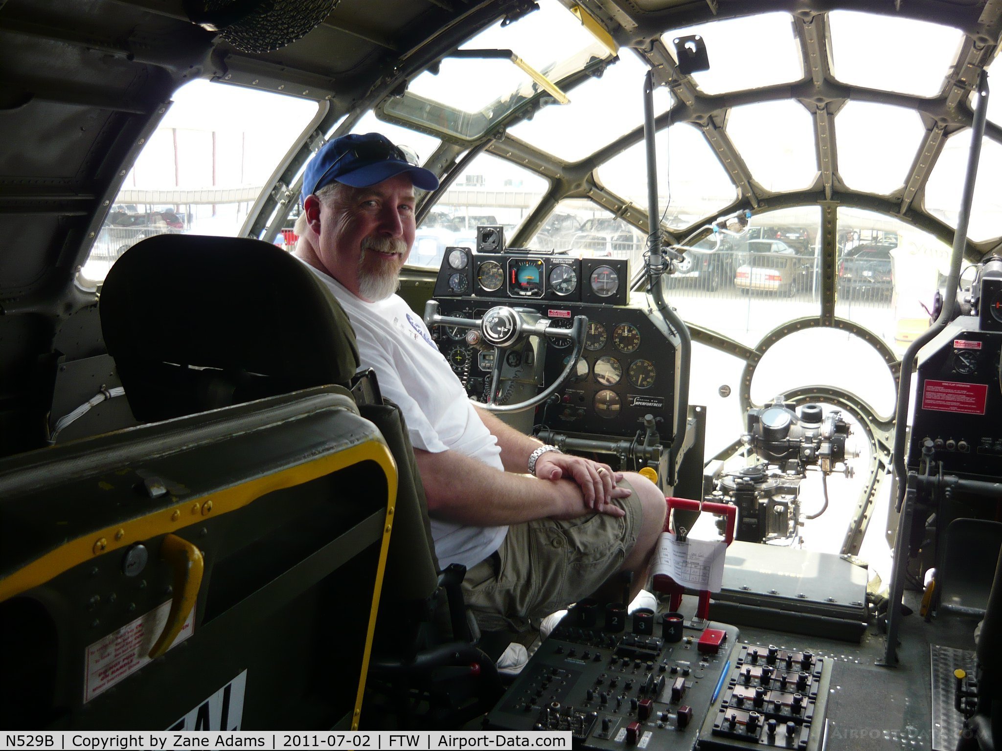 N529B, 1944 Boeing B-29A-60-BN Superfortress C/N 11547, Yours truly in the driver's seat on the worlds only flying B-29 