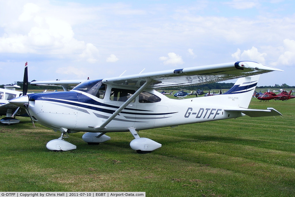 G-DTFF, 2005 Cessna T182T Turbo Skylane C/N T18208474, visitor to Turweston for the British F1 Grand Prix at Silverstone