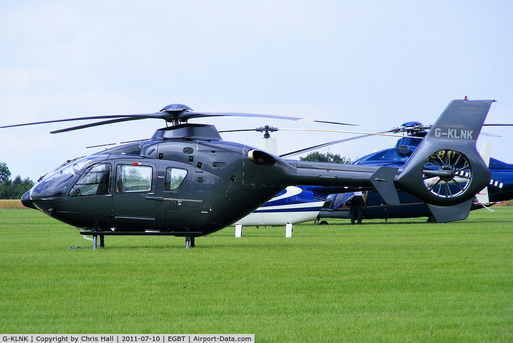 G-KLNK, 2007 Eurocopter EC-135P-2+ C/N 0550, being used for ferrying race fans to the British F1 Grand Prix at Silverstone