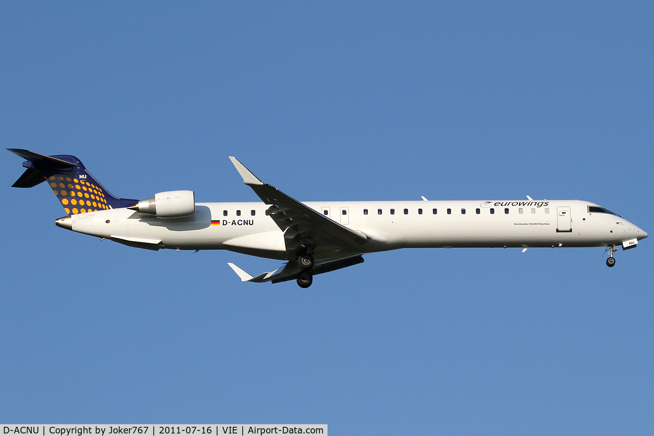D-ACNU, 2011 Bombardier CRJ-900 NG (CL-600-2D24) C/N 15265, Lufthansa Regional (Eurowings)