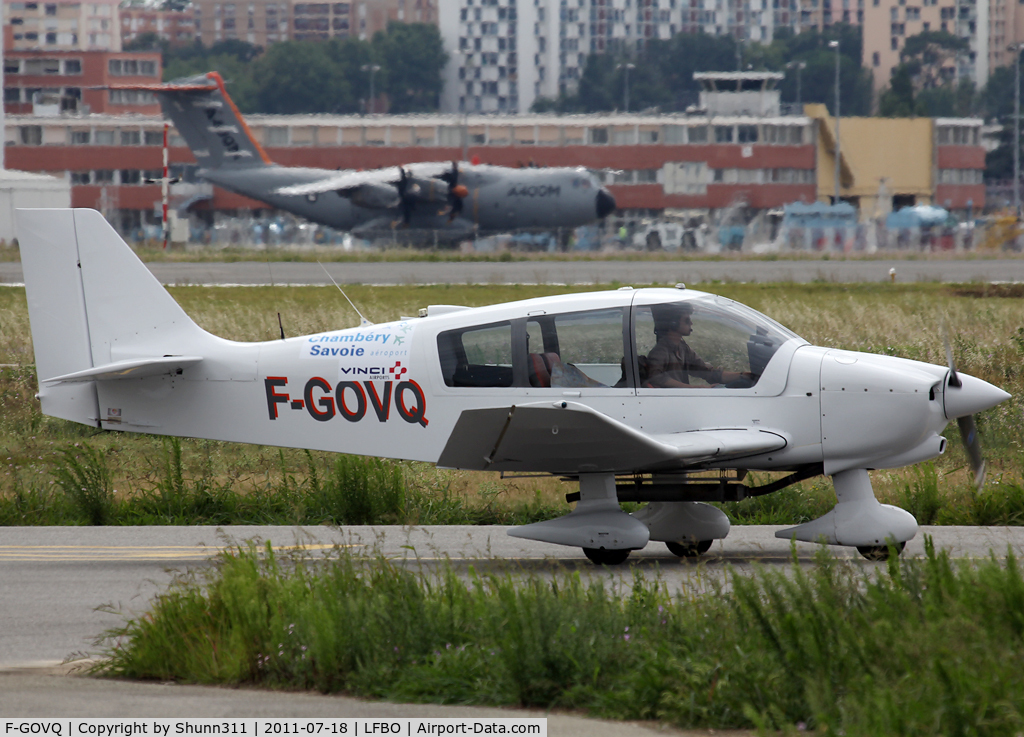 F-GOVQ, Robin DR-400-160 Chevalier C/N 2321, Taxiing to the General Aviation area... Participant of the Young French Pilot Tour 2011