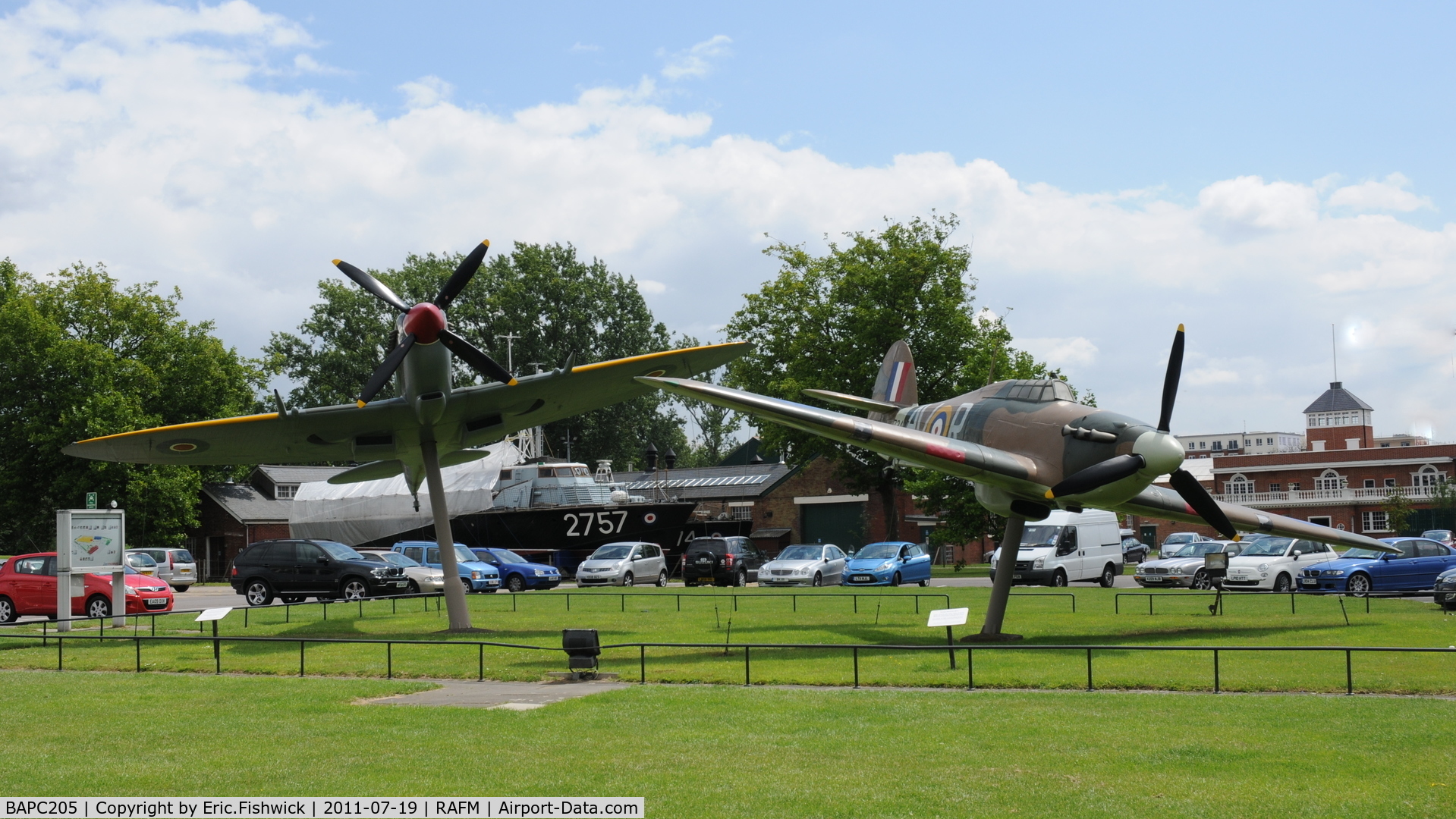 BAPC205, Hawker Hurricane Replica C/N BAPC.205, BAPC.205 Gate Guardians at the RAF Museum, Hendon, London.