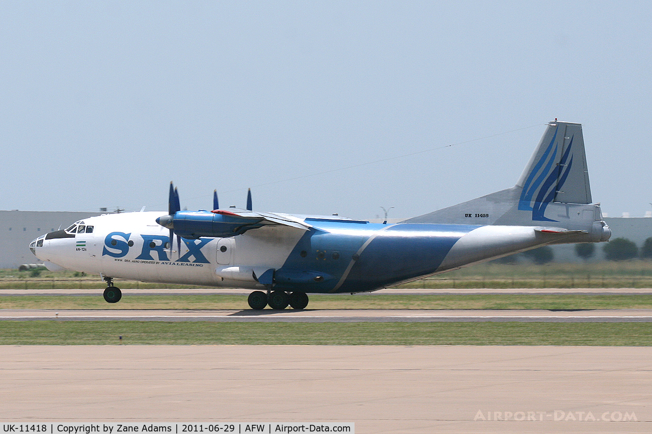 UK-11418, 1964 Antonov An-12B C/N 402504, A rare visitor at Alliance Airport - Fort Worth, Texas