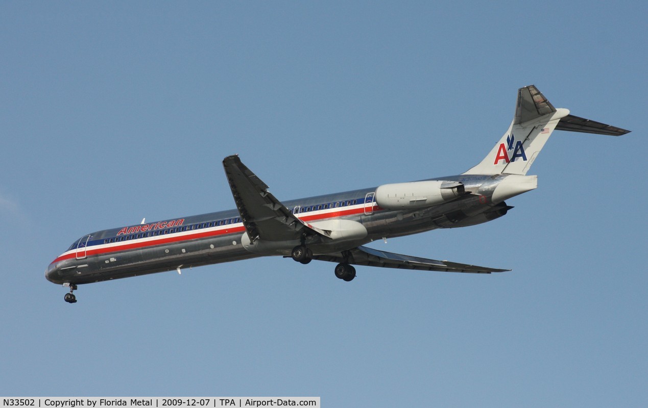 N33502, 1989 McDonnell Douglas MD-82 (DC-9-82) C/N 49739, American MD-82